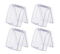 Paquete de 4 cajas transparentes con respaldo de despegar y pegar y tapa abatible ajustada para una protección consistente contra salpicaduras y polvo