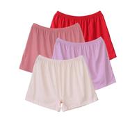 Paquete De 4 Calzoncillos Tipo Bóxer For Mujer Ropa Interior De Talla Grande Pantalones Cortos Bragas De Algodón De Cintura Alta Calzoncillos Cortos For Personas Mayores (Color : 4pcs, Size : XXL/XX