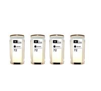 Paquete de 4 Cartuchos de Tinta compatibles con 72 C9403A Designjet T1100 T1100S T1100MFP T610 T770 T790 T1120PS T1120