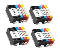 Paquete de 4 Cartuchos de Tinta compatibles para 902XL 906XL para Officejet Modelos 6954 6960 6961 6962 6963 6964 6965 6966 6968 6975 6978(4set 16pcs)