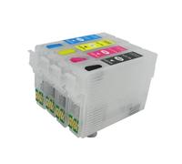 Paquete de 4 Cartuchos de Tinta Recargables vacíos T1661 T1662 T1663 T1664 compatibles con Impresora ME-10 ME-101 con Chips de reinicio automático