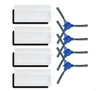 Paquete de 4 cepillos laterales compatibles con VENGA para aspiradora robot VG RVC, 3000, 3001, piezas de repuesto lavables para limpieza profunda de alfombras