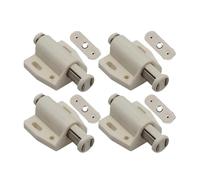 Paquete de 4 cerraduras magnéticas de presión simple for puertas de gabinete, cerraduras de un solo toque con imán for accesorios de hardware for el hogar(Beige)