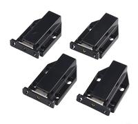 Paquete de 4 cierres de gabinete de empuje para abrir con marco de acero inoxidable cubierta ABS y tensión de resorte optimizada para una activación suave al tacto