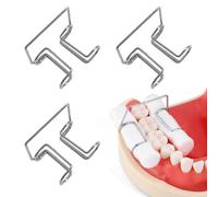 Paquete de 4 clips de algodón dental de 1 mm, agarre estable de acero inoxidable autoclavable para instrumentos de aislamiento dental, herramientas para laboratorio, clínicas, suministros