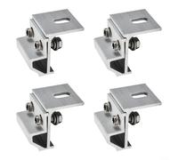 Paquete de 4 clips de montaje de techo para panel solar, abrazadera de extremo de aleación de aluminio, abrazadera resistente para módulos solares en casa de barco RV