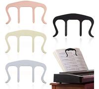 Paquete de 4 clips para libros de música, soportes de páginas de música, soporte de metal para partituras de piano, teclado, tocar al aire libre