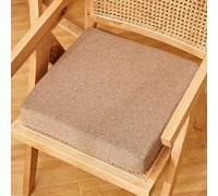 Paquete de 4 cojines cuadrados para sillas de oficina, 40 x 40 x 8 cm, almohadillas gruesas antideslizantes con funda extraíble, espuma de alta densidad para comedor, sala de estar, patio, jardín