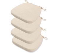 Paquete de 4 Cojines extraíbles para sillas de Comedor con Cremallera, fáciles de Limpiar, de Forma Trapezoidal, duraderos y cómodos para Cocina, Comedor y Oficina (Color 4, 40x38x33x5cm)