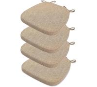 Paquete de 4 Cojines extraíbles para sillas de Comedor con Lazos, fáciles de Limpiar, con Forma Trapezoidal y Cremallera, duraderos y Elegantes para Cocina, Comedor y Oficina (Color 8, 43x40