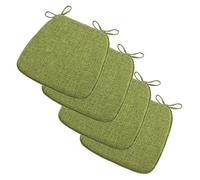 Paquete de 4 Cojines para sillas de Cocina con Lazos, Almohadillas de Espuma Antideslizantes para Asientos de Comedor, 45x42 cm, Verde, Almohadillas Impermeables para sillas Que brindan sopo