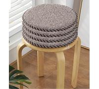 Paquete de 4 cojines redondos para silla, almohadillas antideslizantes con lazos para un ajuste seguro, cómodos y elegantes, perfectos para taburetes de cocina, bar, comedor, patio y oficina