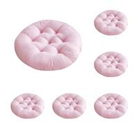 Paquete de 4 Cojines Redondos para sillas, Almohadillas de algodón de 40 cm de Grosor para Uso Interior y Exterior, cómodos Cojines para sillas de Comedor y Patio (Rosa)