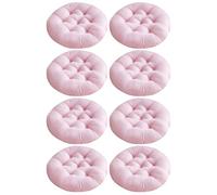 Paquete de 4 Cojines Redondos para sillas, Almohadillas de algodón de 40 cm de Grosor para Uso Interior y Exterior, cómodos Cojines para sillas de Comedor y Patio (Color Rosa)