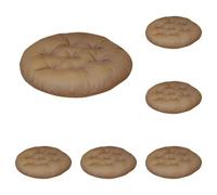 Paquete de 4 Cojines Redondos para sillas, Almohadillas de algodón de 40 cm de Grosor para Uso Interior y Exterior, cómodos Cojines para sillas en el hogar, jardín, Patio, Comedor y Oficina.