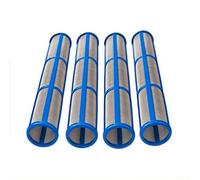 Paquete de 4 colectores pulverizadores de pintura sin aire, malla de acero inoxidable de 31 x 180 mm, compatible con G-Contractor II Series, opciones de malla 30/60/100 para revestimientos de látex y