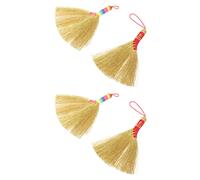 Paquete de 4 colgantes de escoba pequeña para Halloween para bebé