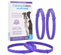 Paquete de 4 collares calmantes para perros, alivio de ansiedad ajustable con liberación de feromonas de 60 días, para separación del estrés y fobia al ruido, recomendado por veterinarios para