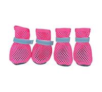 Paquete de 4 cómodas Zapatillas de Deporte para Cachorros, Tela, Peso Ligero, Zapatos para Perros de Verano, Lesiones Durante Actividades Aire, Botas para Perros Transpirables