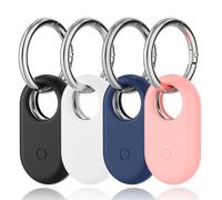 [Paquete de 4] Compatible con Samsung Smart Tag 2, silicona con llavero Samsung Galaxy SmartTag2 de cuerpo completo, a prueba de golpes, antiarañazos para mochilas, llaves de coche, equipaje, objetos