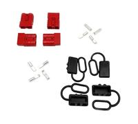 Paquete de 4 conectores Anderson de Offgridtec con tapa protectora contra el polvo para cables de 6AWG, compatibles con Anderson SB50, pines de contacto seguros, conector de plástico robusto de 50A