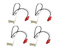 Paquete de 4 conectores de altavoz de puerta de coche arnés de cableado adaptador de cable