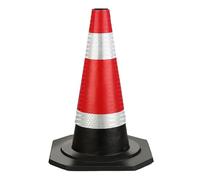 Paquete de 4 conos de tráfico con collares reflectantes y base pesada for estacionamientos, construcción de carreteras y eventos de seguridad.(12.6x19.7in/32x50cm)