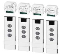 Paquete de 4 controles de persianas inalámbricos - Interruptor inteligente - Compatible con interruptor inalámbrico de 230 V - Adecuado para persianas enrollables, estores, persianas - Interruptor