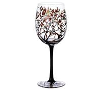 Paquete De 4 Copas De Vino Con DiseñO De áRbol De Las Cuatro Estaciones, Pintadas A Mano, Con Hojas De OtoñO Y Flores De Colores(Autumn A)