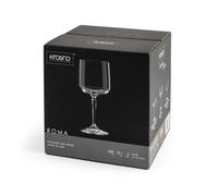 Paquete De 4 Copas De Vino Roma En Vidrio Sonoro Transparente Cl 36.