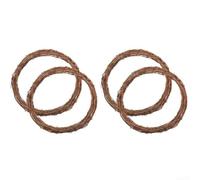 Paquete de 4 coronas de vid naturales de 25 cm, anillos de vid rústica
