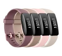 Paquete de 4 correas compatibles con Fitbit Inspire 2 para mujeres y hombres, correas deportivas de repuesto ajustables para Fitbit Inspire 2 / Ace 3 (Starlight/Smoke Violet/Milk Tea/Light Pink)