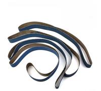 Paquete de 4 correas de lijado de cerámica de 2 x 72 pulgadas, grano 40/60/80/120, bandas bidireccionales resistentes al agua para cortador de metales, moldear uso en seco y húmedo