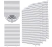 Paquete de 4 cortinas opacas adhesivas temporales sin taladrar para dormitorio, baño y uso doméstico, fácil ajuste (blanco, 60 x 150 cm)