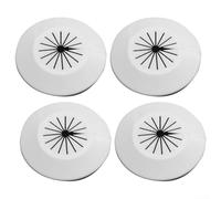 Paquete de 4 cubiertas de agujero de pared para anillo de cable, placa de ojales, cubierta de conducto, roseta de fontanería para corrector de anillos para tuberías, brida blanca decorativa, collar de
