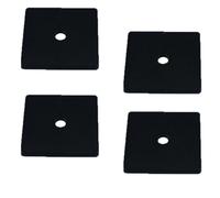 Paquete de 4 cubiertas de pared para tuberías, de 12 mm, color negro, con brida decorativa de ABS, placa de escudo de agujero redondo para decoración de tubos de pared