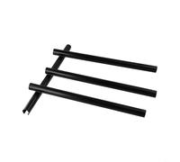 Paquete de 4 cubiertas de plástico para tubo de radiador, cubierta ajustable para tubo de calefacción, corrector, cuello para calefacción central, decoración de bricolaje, negro y blanco (negro-300 mm