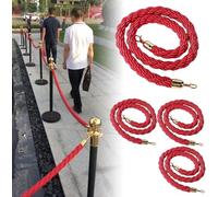 Paquete de 4 cuerdas de gestión de colas, 100 cm, cables de barrera de línea de espera para eventos de hotel, fiesta, sistema de cola, cuerda giratoria para control de multitudes, duradera y elegante
