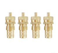 Paquete de 4 desinfladores de neumáticos de latón, herramienta de desinflado automático ajustable para coche, motocicleta, camión, rueda, 0-60 psi, sistema de aire hacia abajo