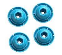 Paquete de 4 discos de empuje adhesivos compactos hechos de ABS de 50 mm con cabezal de empuje que ofrece un fuerte ajuste a presión de 8 mm y 14 mm, placa de empuje ABS de alto empuje