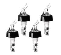 Paquete de 4 dispensadores de licor de plástico de 30 ml con diseño de rodamiento de bolas para vino y licores, transparente