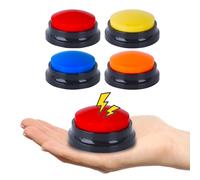 Paquete de 4 dispositivos de comunicación portátiles AAC para personas con autismo con dificultades de comunicación, dispositivo de comunicación para niños no verbales, botones de grabación de voz