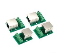 Paquete de 4 divisores RJ45 de metal de 8 pines, adaptador de conector Ethernet prolongado con salida de señal estable, placa de red resistente para conexión de enrutador y proyectos de cableado