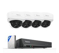 Paquete de 4 Duo 2V PoE y 1 NVR RLN8-410: Reolink Cámara PoE 4K Dual 180°, IK10, detección Inteligente, visión Nocturna a Color; Reolink PoE NVR 8 Canales Sistema de Cámara Vigilancia IP con 2TB HDD