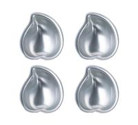 Paquete de 4 elegantes moldes Mochi con forma de melocotón y mangos de aleación de aluminio, herramienta para hornear postres, helados, chocolate, chocolate y gelatinas