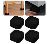 Paquete de 4 elevadores de cama ajustables de 1 pulgada, cuadrados apilables para cama, bloques de elevación de 1 pulgada, 2 pulgadas o 3 pulgadas para mesa, escritorio, sofá, silla, armario, cama,