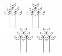 Paquete de 4 enrejados de metal apilables para plantas trepadoras, soporte de jardín de hierro inoxidable para flores en maceta, vides, rosas, diseño modular en forma de luna para uso en interiores y