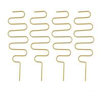 Paquete de 4 enrejados de metal para plantas pequeñas en maceta, marco de soporte dorado de 13 pulgadas de alto x 4 pulgadas de ancho, uso en interiores y exteriores para vides, hiedra, (B)