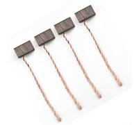 Paquete de 4 escobillas de carbono de 6 x 6 x 10 mm para repuesto de motor de soplador, ventilador y limpiaparabrisas, compatible con motores automotrices