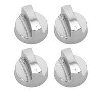 Paquete de 4 esferas galvanizadas plateadas para parrilla, piezas de repuesto para perilla de barbacoa de gas con 58 mm de diámetro y núcleo de 8 mm, para accesorios de mango de fácil instalación